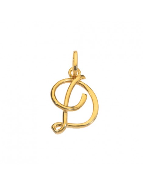 Gold plated pendant letter D
