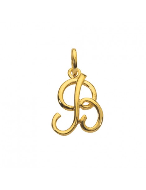 Gold plated pendant letter B