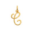 Gold plated pendant letter C