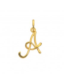Gold plated pendant letter A