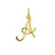 Gold plated pendant letter A