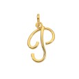 Gold plated pendant letter P