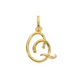Gold plated pendant letter Q