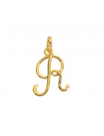 Gold plated pendant letter R