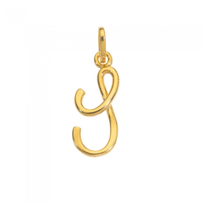 Gold plated pendant letter S
