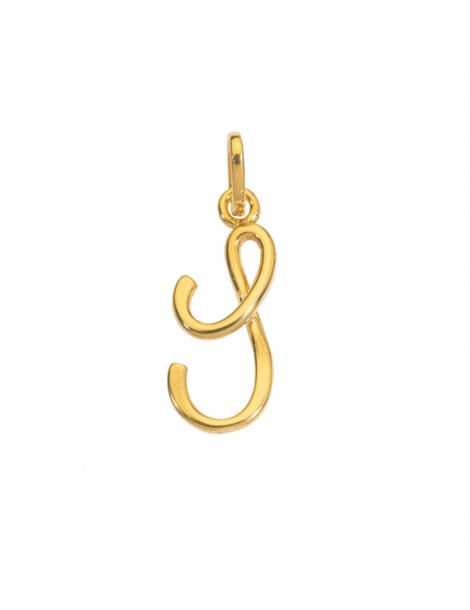 Gold plated pendant letter S