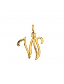 Gold plated pendant letter W