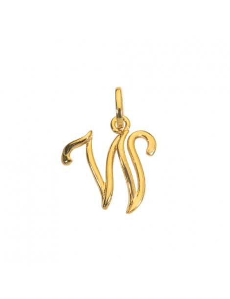 Gold plated pendant letter W