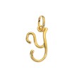 Gold plated pendant letter Y
