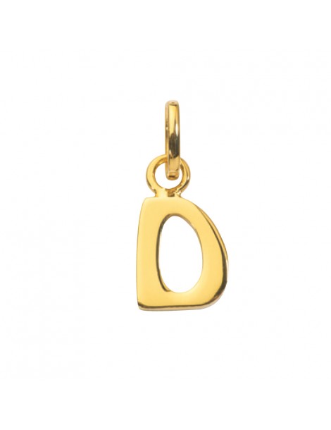 Gold plated pendant capital letter D