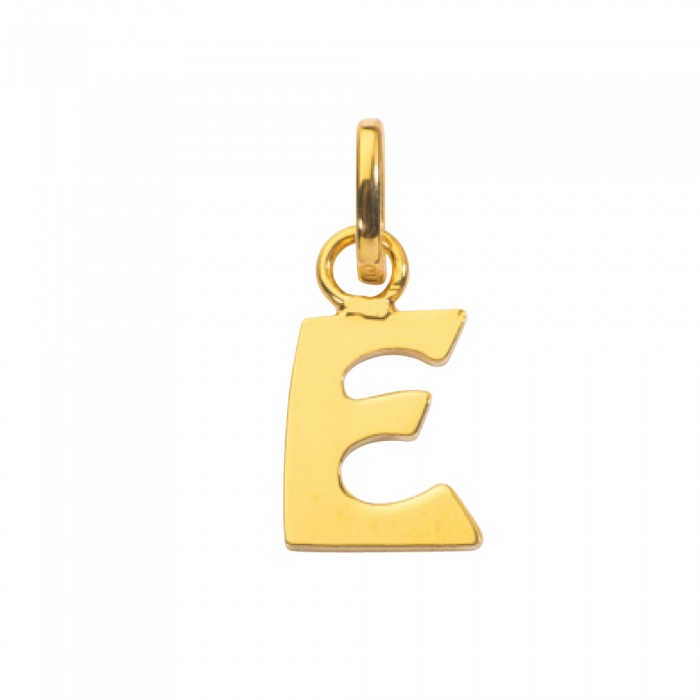 Gold plated pendant capital letter E