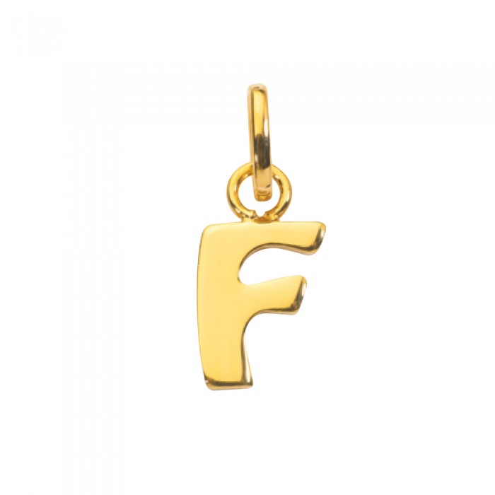 Gold plated pendant capital letter F