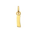 Gold plated pendant capital letter I