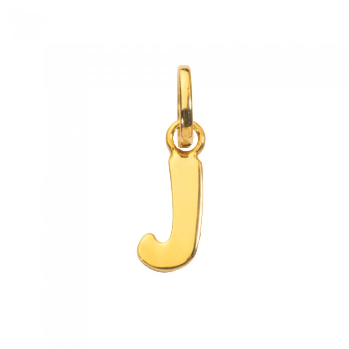 Gold plated pendant capital letter J