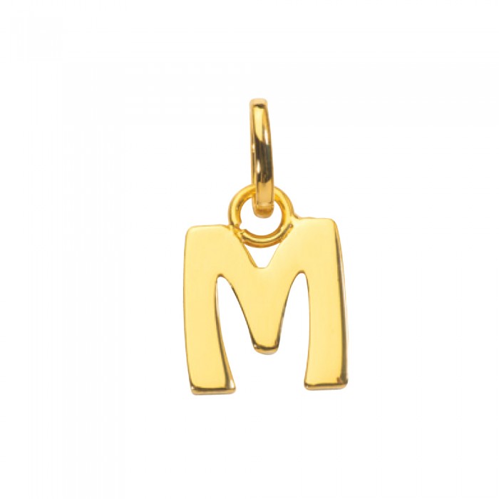 Gold plated pendant capital letter M