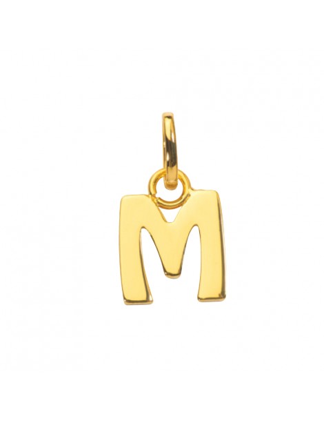 Chapado en oro colgante letra mayúscula M
