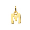 Gold plated pendant capital letter M