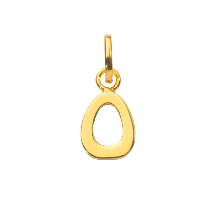 Gold plated pendant capital letter O
