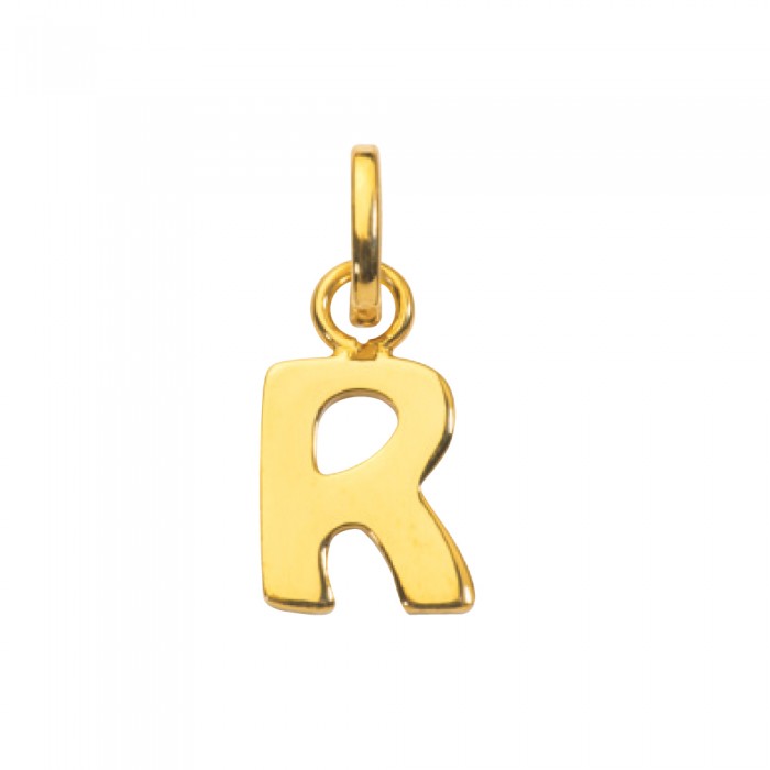 Gold plated pendant capital letter R