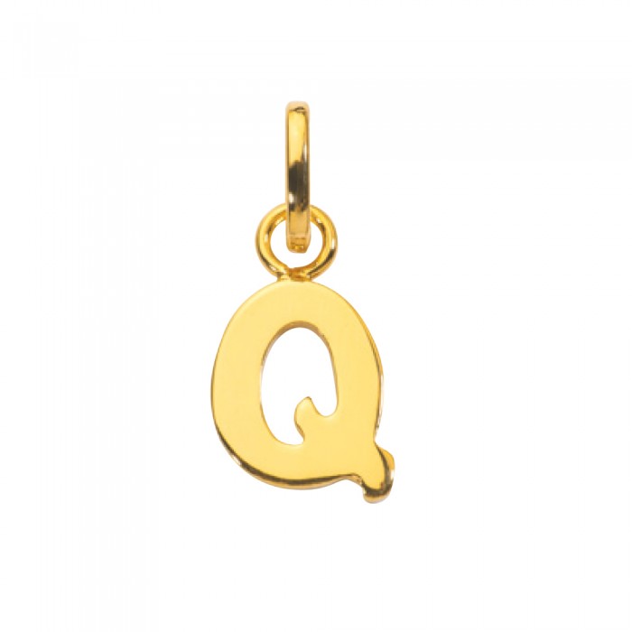 Gold plated pendant capital letter Q