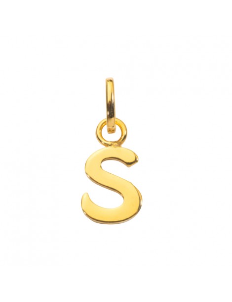 Gold plated pendant capital letter S