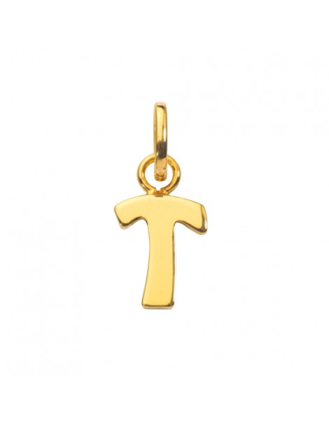 Gold plated pendant capital letter T
