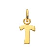 Gold plated pendant capital letter T