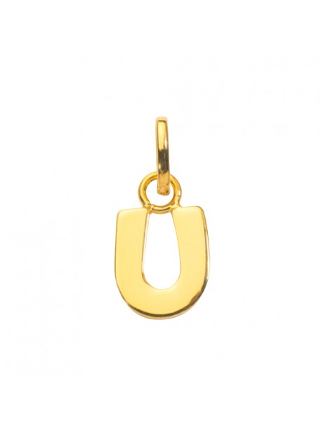 Gold plated pendant capital letter U