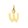 Gold plated pendant capital letter W