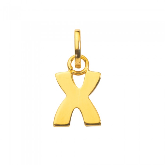 Gold plated pendant capital letter X