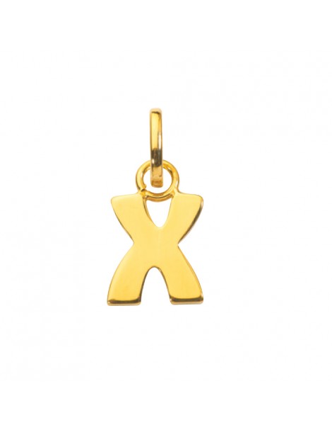 Gold plated pendant capital letter X
