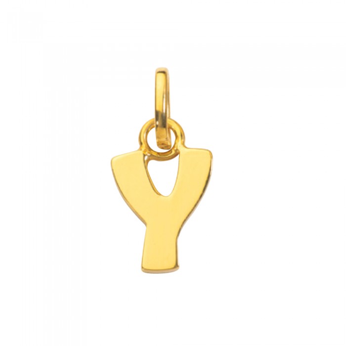 Gold plated pendant capital letter Y