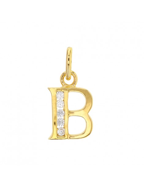 Initial pendant in gold plated and zirconium oxides - Letter B 3260213B Laval 1878 23,00 €