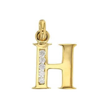 Initial pendant in gold plated and zirconium oxides - Letter H 3260213H Laval 1878 23,00 €
