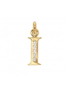 Initial pendant in gold plated and zirconium oxides - Letter I 3260213I Laval 1878 23,00 €