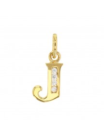 Initial pendant in gold plated and zirconium oxides - Letter J 3260213J Laval 1878 23,00 €