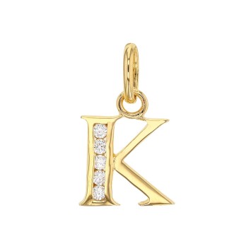 Initial pendant in gold plated and zirconium oxides - Letter K 3260213K Laval 1878 23,00 €