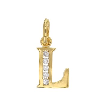 Initial pendant in gold plated and zirconium oxides - Letter L 3260213L Laval 1878 23,00 €