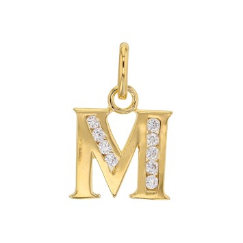 Initial pendant in gold plated and zirconium oxides - Letter M 3260213M Laval 1878 23,00 €