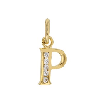 Initial pendant in gold plated and zirconium oxides - Letter P 3260213P Laval 1878 23,00 €