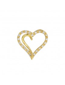 Ciondolo cuore decorato con ossidi di zirconio e placcato oro 3260198 Laval 1878 59,90 €