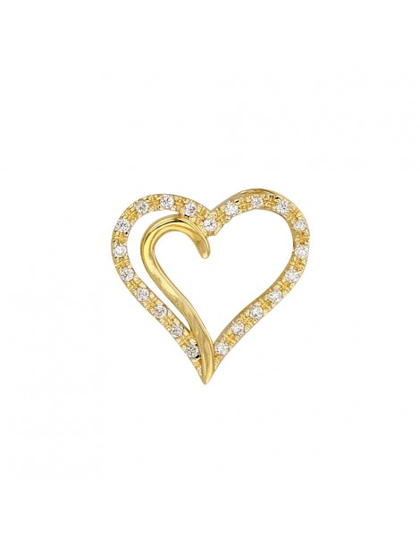 Heart pendant decorated with zirconium oxides and gold plated 3260198 Laval 1878 59,90 €