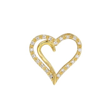 Heart pendant decorated with zirconium oxides and gold plated 3260198 Laval 1878 59,90 €