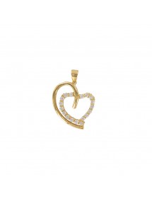 Heart pendant decorated with half gold plated zirconium oxides 3260160 Laval 1878 36,00 €