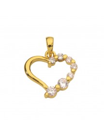 Gold plated heart pendant with a zirconium oxide side 3260070 Laval 1878 19,90 €