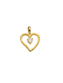 Heart pendant in gold plated with zirconium oxide in the center 3260069 Laval 1878 19,90 €