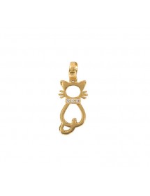 Gold plated cat pendant with zirconium oxides 3260175 Laval 1878 22,00 €