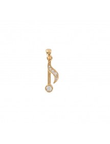 Gold plated music note pendant and zirconium oxide 3260179 Laval 1878 19,90 €