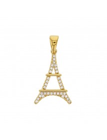 Vergoldeter Anhänger mit Eiffelturm, verziert mit Zirkonoxiden 3260235 Laval 1878 32,00 €