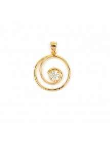Gold-plated spiral pendant with zirconium oxides in the center 3260189 Laval 1878 26,90 €